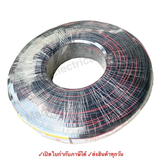สายดรอปวาย เต็ม มีสลิง 2x0.9 mm ยาว 200 เมตร DROP WIRE แบบทองแดงชุป สายโทรศัพท์ ภายนอก สาย ดรอปวาย