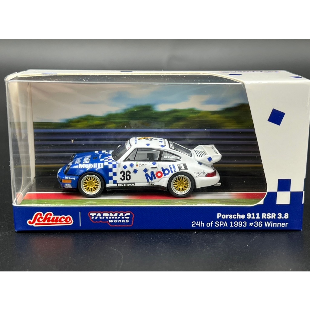 Tarmac Works Porsche 911 RSR 3.8 24h of SPA 1993 #36 Winner