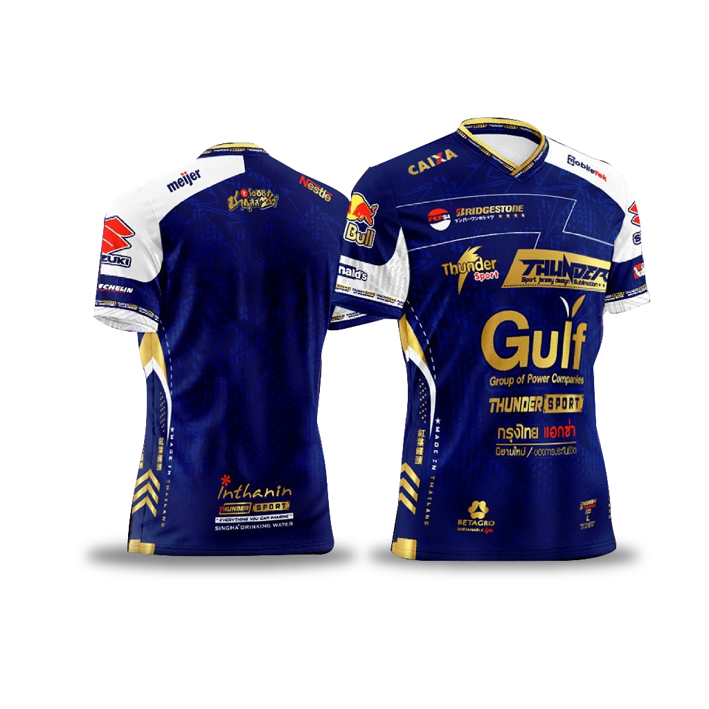 เสื้อพิมพ์ลาย ทันเดอร์03 รุ่น gulf สวยเท่ห์ โดนใจ ใส่สบาย