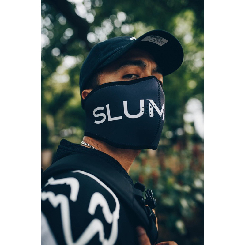 SLUM LTD - Luxy Font Neoprene Mask Black