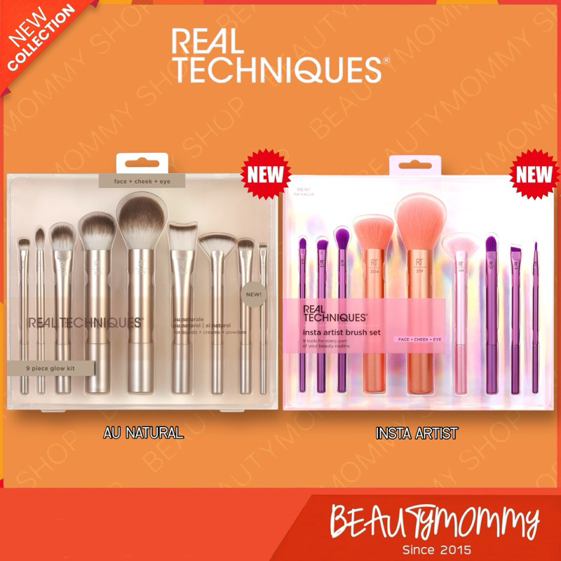 แท้ชัวร์!REAL TECHNIQUES Au Naturale Face/ Insta Artist Brush Set(NEW2024)