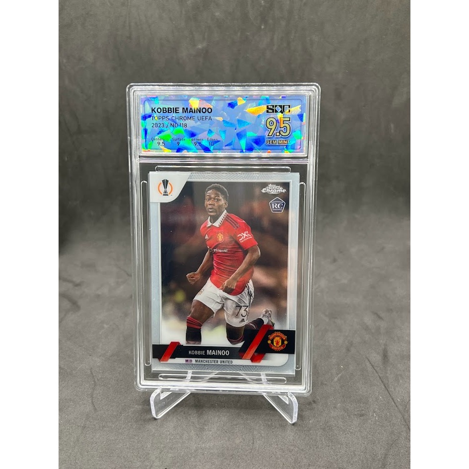 การ์ดนักฟุตบอล KOBBIE MAINOO/Topps Chrome UEFA 2023/NO.118/SQC Graded 9.5 Gem Mint + FREE GIFT