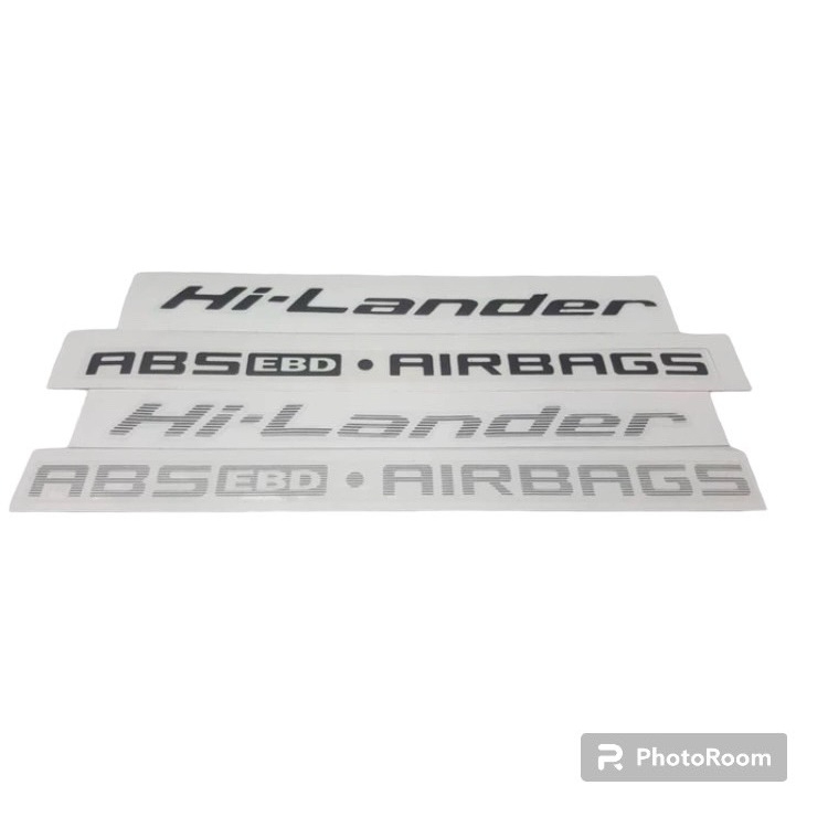 ISUZU D-MAX DMAX สติ๊กเกอร์ Hi-Lander ABS EBD AIRBAGS sticker ติด ท้าย รถ อีซูซุ ดีแมกซ์ กระบะ ปิกอั