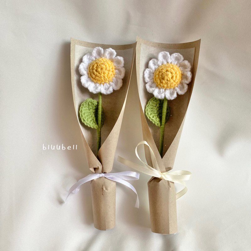 ช่อดอกเดซี่ ถักไหมพรม 🌼