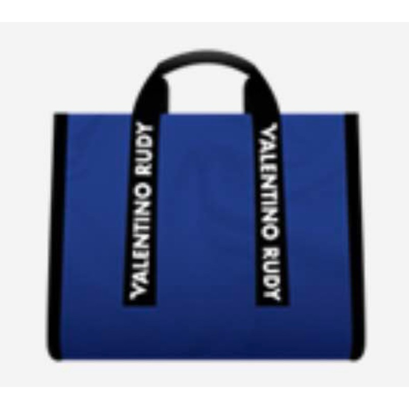 💙🩵 กระเป๋า valentino rudy tote bag สีขาวคาดน้ำเงิน จากบัตรเครดิตกรุงศรี ดิจิตัล