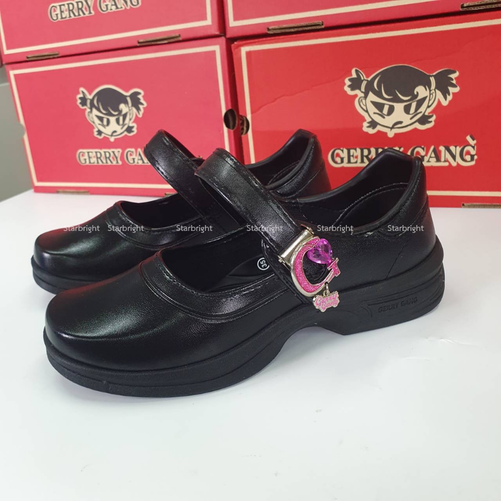 Gerry Gang รองเท้านักเรียนหนังดำ รุ่นใหม่ล่าสุด พร้อมส่ง