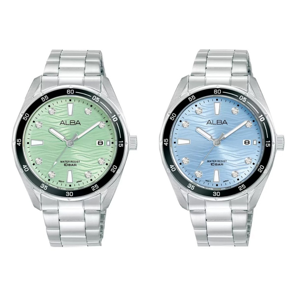 🎁ALBA นาฬิกาข้อมือผู้หญิง สายสแตนเลส รุ่น AG8P09X / AG8P11X - สีเงิน ของแท้ 100% ประกัน 1 ปี