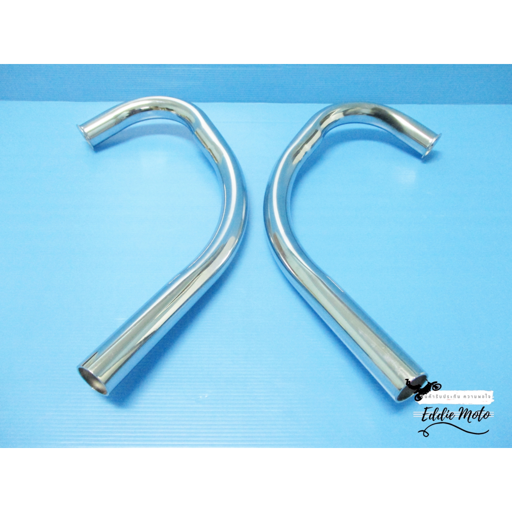 HEADER EXHAUST PIPE "CHROME" SET Fit For HONDA CB125K3 CD125K3 // คอท่อไอเสีย ชุบโครเมี่ยม