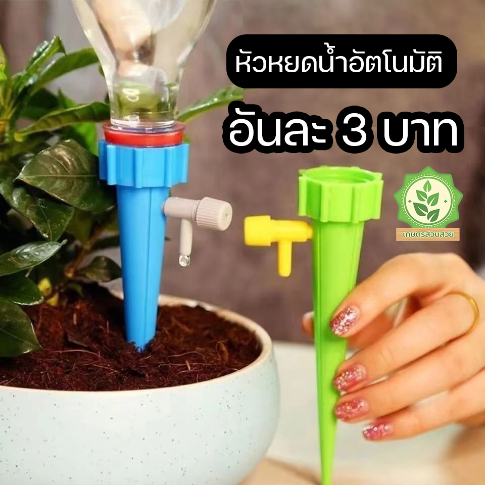 หัวหยดน้ำขวด อัตโนมัติ รดน้ำแบบหยด สวมกับขวดน้ำอัดลม ชิ้นละ 3 บาท เหมาะสำหรับ ไม่อยู่บ้านเป็นเวลาหลายวัน เกษตรสวนสวย