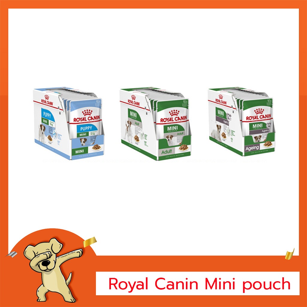 [Cheaper] [1กล่อง12ซอง] Royal Canin Mini Pouch 85g โรยัลคานิน อาหารเปียกสุนัข สุนัขพันธุ์เล็ก
