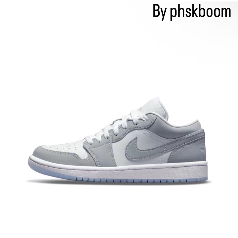 {ของเเท้💯%} Nike Air Jordan 1 Low Wolf Grey