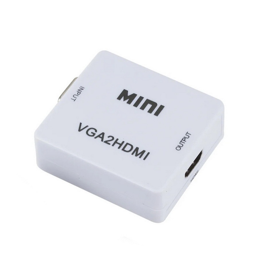 X-Tips VGA to HDMI อะแดปเตอร์แปลงสัญญาณ VGA พร้อม AUX 3.5 มม. ออก HDMI