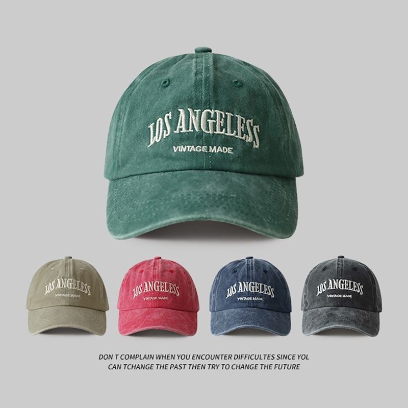 ส่งจากไทย❀หมวกเบสบอล หมวกกีฬาสี แก๊ป ปัก Los Angeles สีซีด cap สไตล์วินเทจใ มีปีก ปรับขนาดได้ มี 6 สี