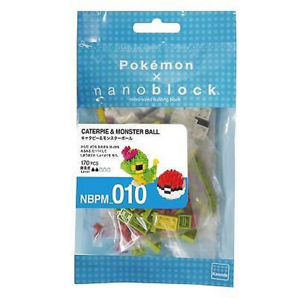 Kawada nanoblock Pokemon NBPM_010 Caterpie & Monster Ball 4972825149560 (นาโนบล็อค)