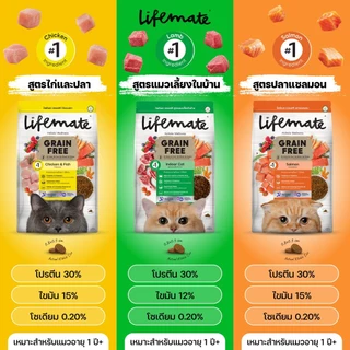 (1.2กิโล) Lifemate อาหารแมว เกรดHolistic บำรุงผิวหนังและเส้นขน ไม่หลุดร่วง เสริมProbiotics Omega3,6
