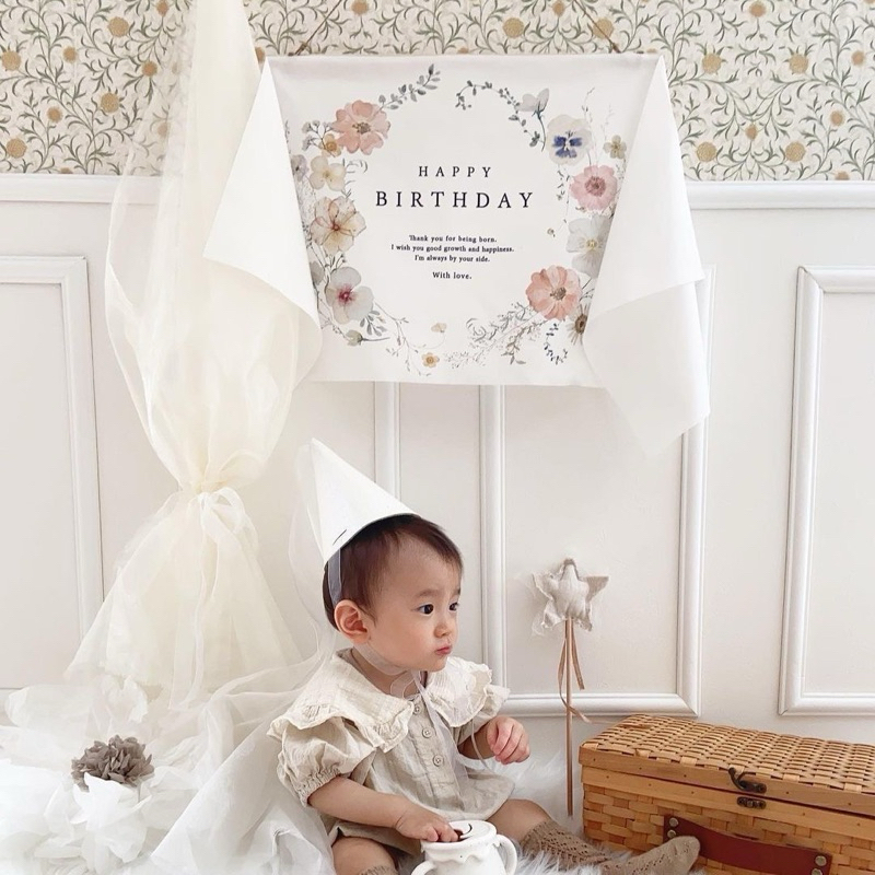 SHOP21•  ป้ายผ้าตกแต่ง happy birthday ธงผ้า ป้ายผ้าวันเกิด ธงวันเกิด ตกแต่งห้อง งานปาร์ตี้ - รูปที่ 2