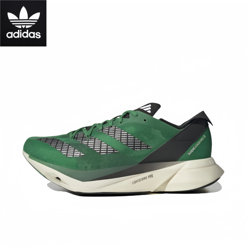 adidas Adizero Adios Pro 3 สีเขียวดำ (พร้อมส่ง ของแท้ 100%)  รูปแบบ ผู้ชาย คุณผู้หญิง รองเท้า