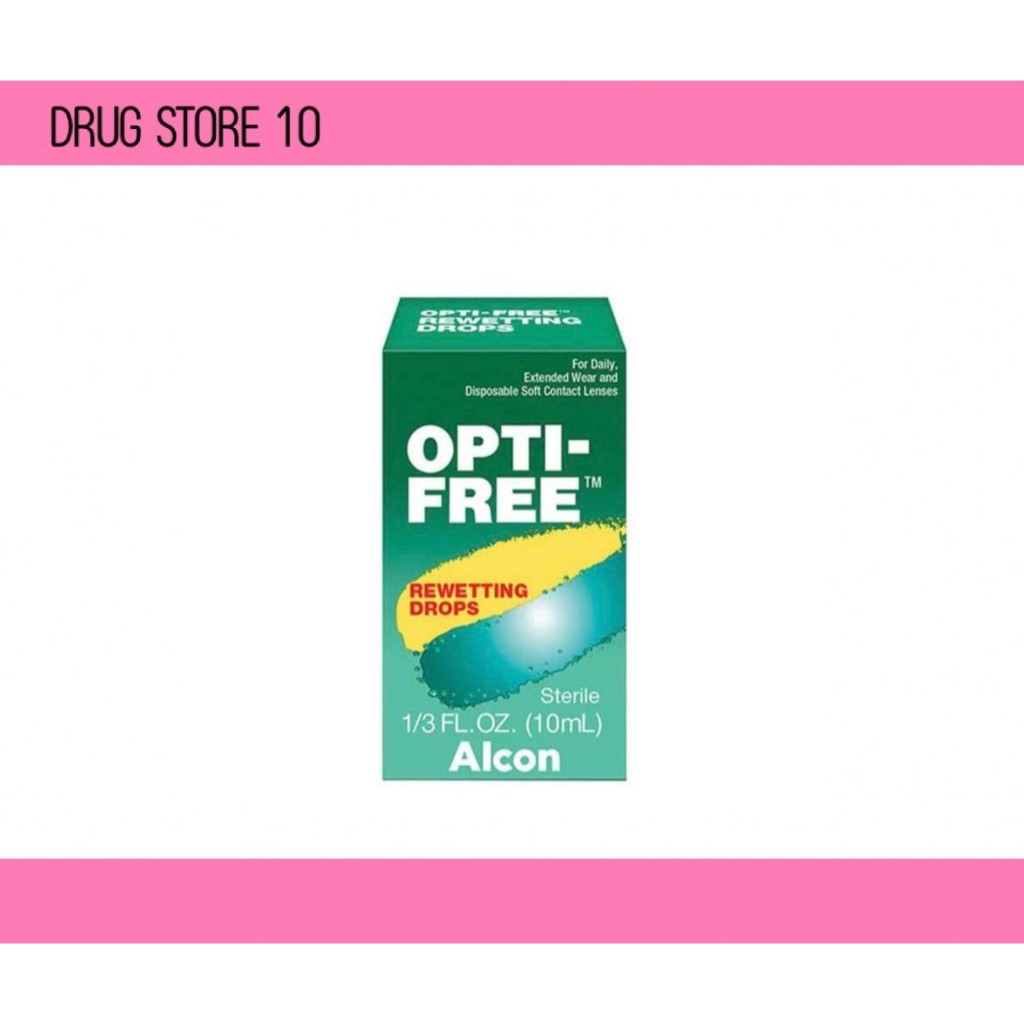 Alcon Opti-Free Rewetting Drops น้ำตาเทียม ช่วยอาการระคายเคืองตา ตาแห้ง ให้ความชุ่มชื้น ขนาด 10 ml