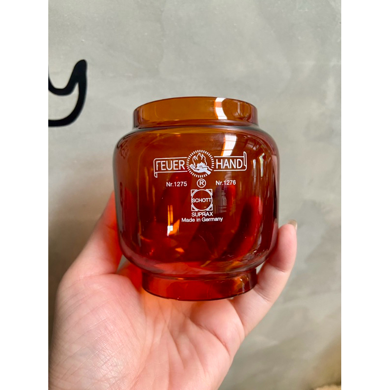 โป๊ะแก้ว สำหรับ Feuerhand baby  275, 276  Dietz D76,D78 แก้วทนไฟ100% สีสวยงาม มี 4 สี สีชาเข้ม  เขียว  น้ำเงิน  และ เทา - รูปที่ 4