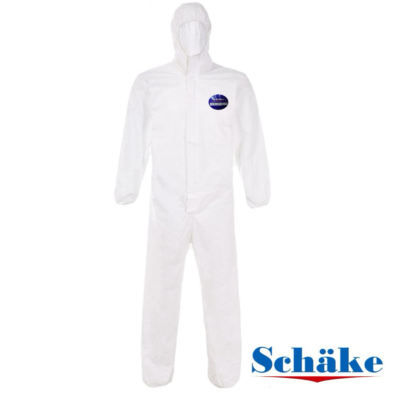 Schake ชุดป้องกันสารเคมี สี ฝุ่นละออง เชื้อโรค ชุด PPE (ไซส์ L)