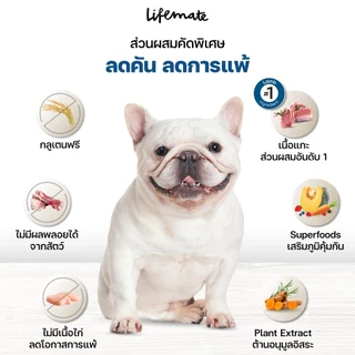 Lifemate【อาหารสุนัข】อาหารเม็ดสุนัข ครบทุกสูตร สูตรCare+ สูตรลดคัน Skin&Coat และ Weight Control