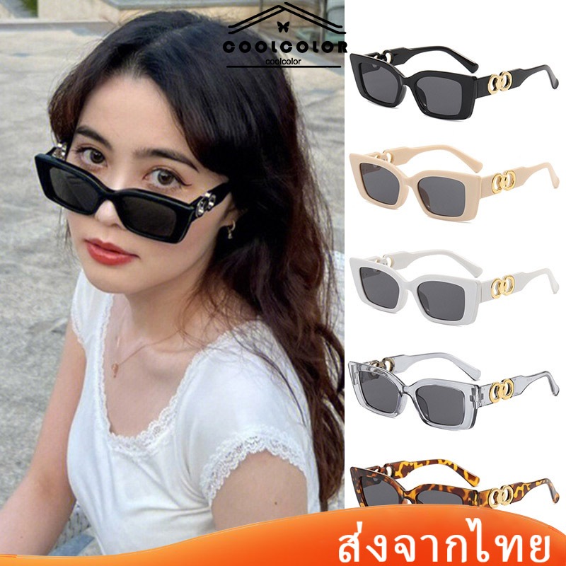 ในไทย💖แว่นกันแดดตาแมวใหม่Insสไตล์เกาหลีแฟชั่นUV400ป้องกันแสงแดดคุณภาพสูงสําหรับทุกเพศ.COD