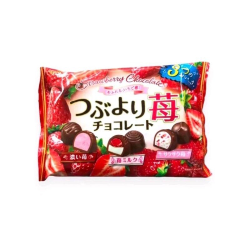 Meito Strawberry Chocolate ช็อคโกแลตรวมรสสตรอว์เบอร์รี่ มี3แบบในห่อ