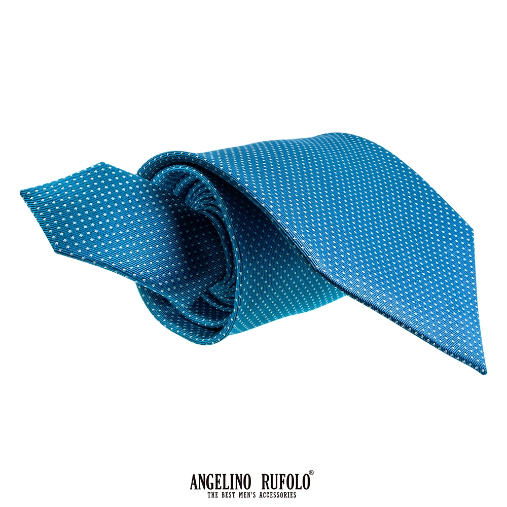 ANGELINO RUFOLO Necktie(NTN1750-จุด) เนคไทผ้าไหมทออิตาลี่คุณภาพเยี่ยม ดีไซน์ Dot สีน้ำเงิน/ฟ้า/เหลือง/เขียว/ขาว