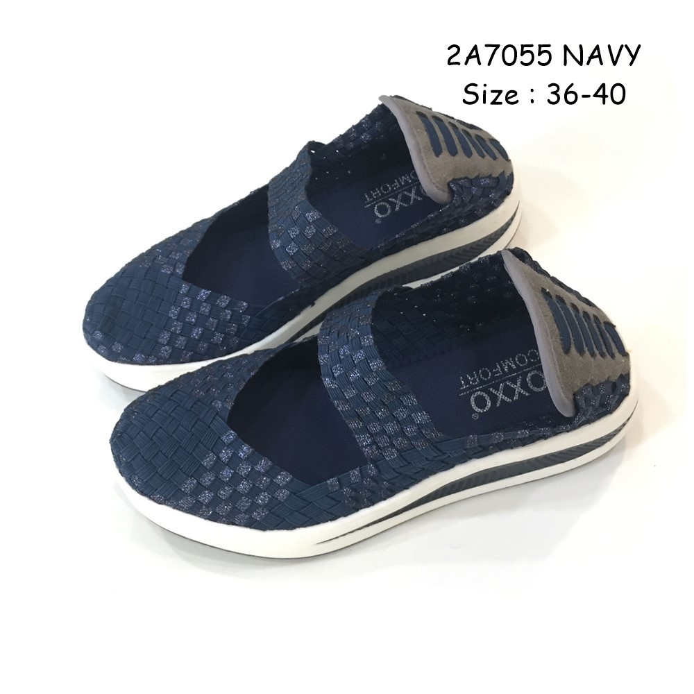 prettycomfort รองเท้าผ้าใบยางยืดเพื่อสุขภาพ ทำจากเส้นใยอีลาสติก นุ่ม น้ำหนักเบา สูง2นิ้ว 2A7055 - รูปที่ 6