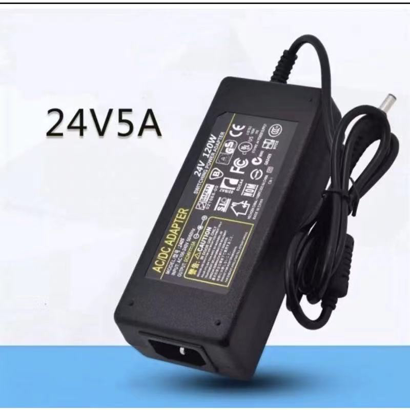 AC 100-240V to DC 24V 5A Power Adapter Port 5.5mm x 2.5mm 5A AC to DC Power Adapter Converter 5.5*2.5mm for LED Light