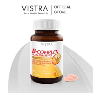 VISTRA B Complex plus Ginseng (30 Tablets) - วิสทร้า บี คอมเพล็กซ์ พลัส จินเส็ง 42กรัม