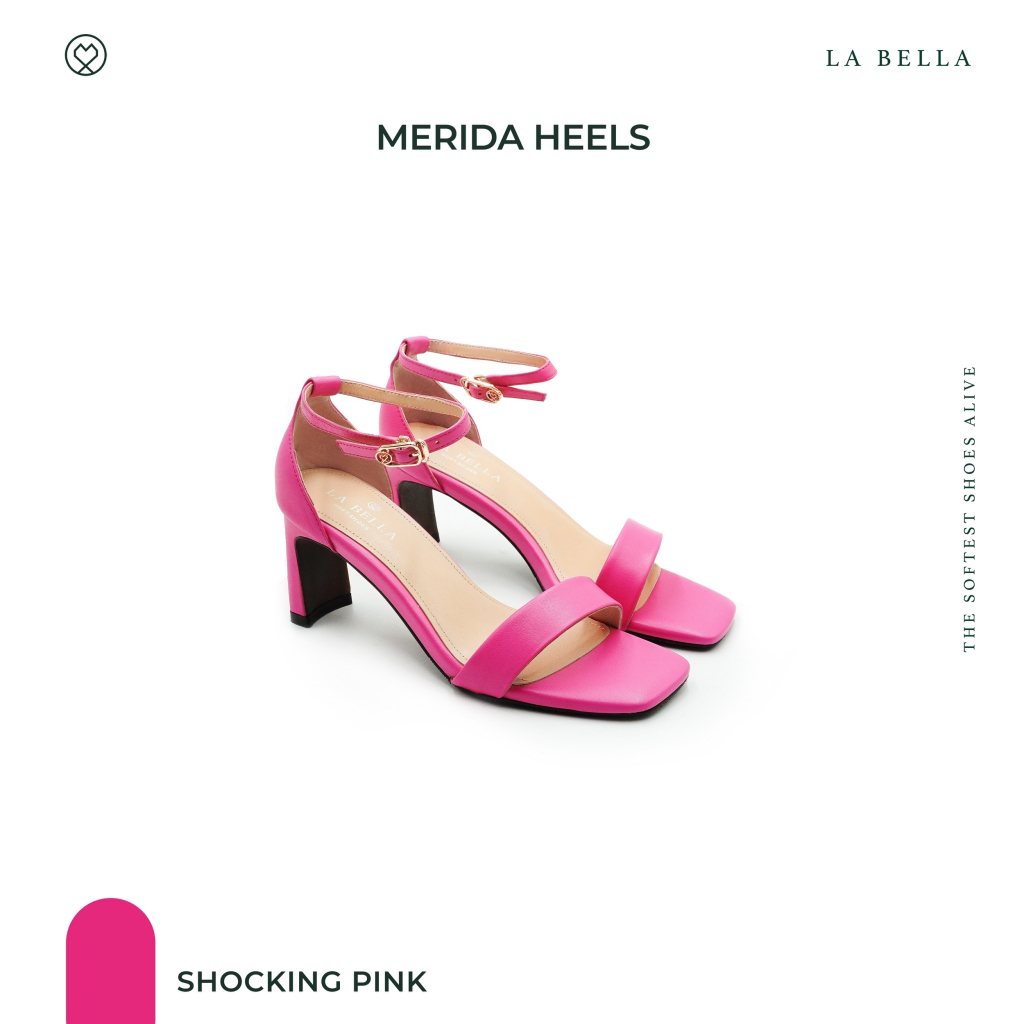 LA BELLA รุ่น MERIDA HEELS - SHOCKING PINK