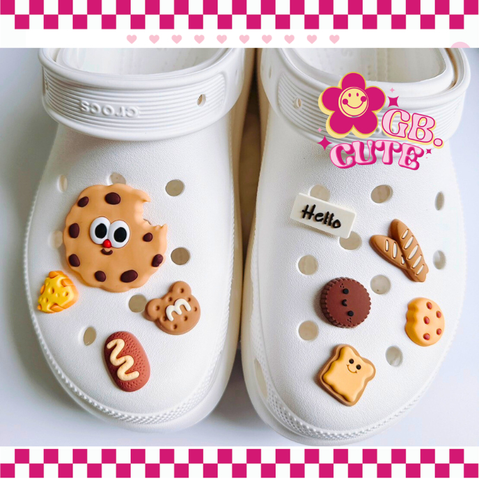 ตัวติดรองเท้า Crocs Jibbitz 1 เซ็ท ลาย Cookie Extreme จำนวน 9 ชิ้น ค่ะ ตกแต่งรองเท้า สินค้าพร้อมส่งจากไทย จัดส่งเร็ว