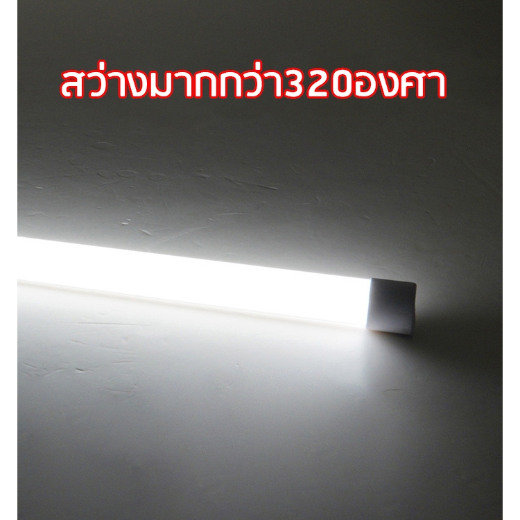 หลอดT8 60cm LED คีบกับขั้วแบตเตอรี่ 12V 15W  มีปากคีบ กันน้ำได้  ไฟคีบแบต สายยาว3เมตร