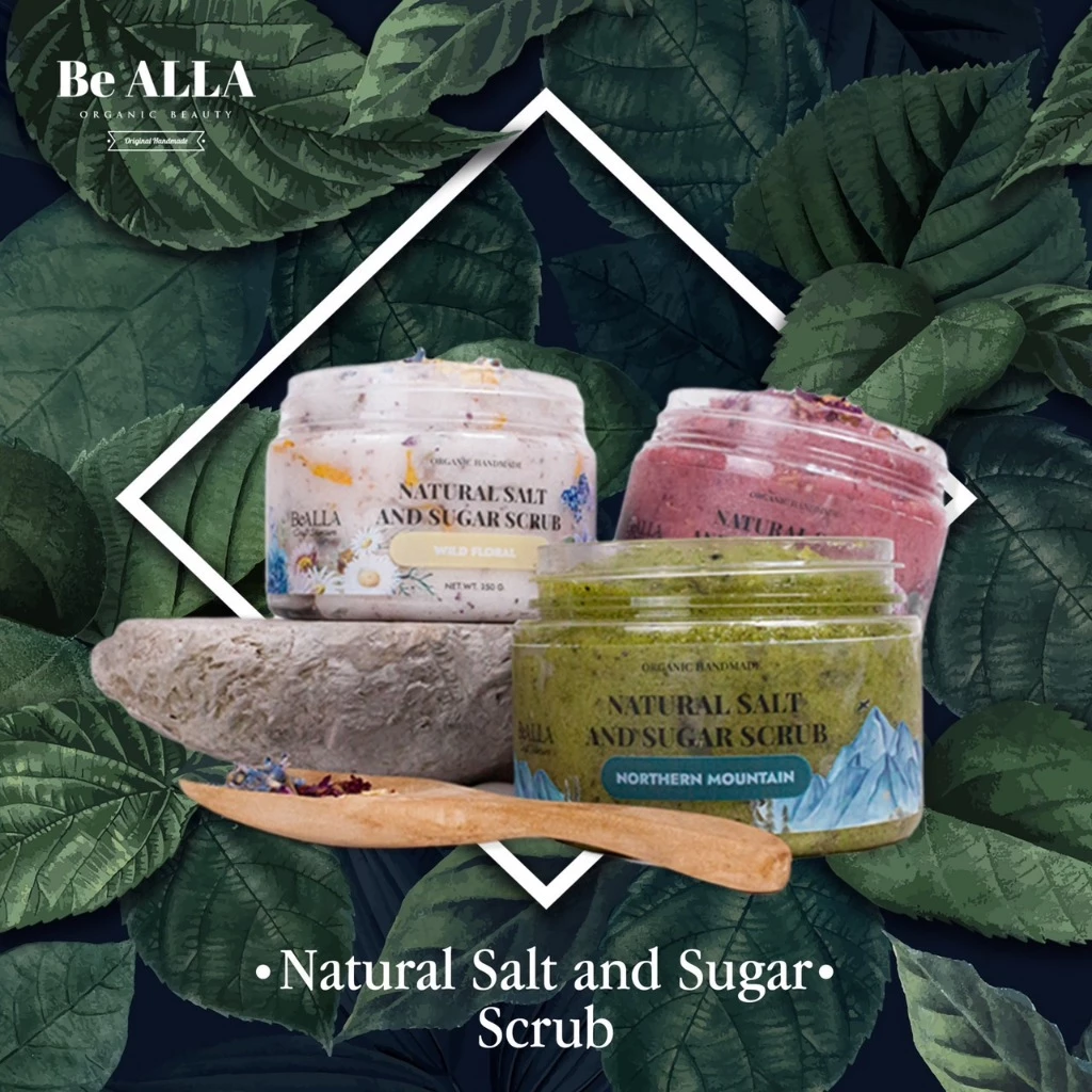 Be ALLA Natural Salt and Sugar Scrub สครับเกลือผสมน้ำตาล
