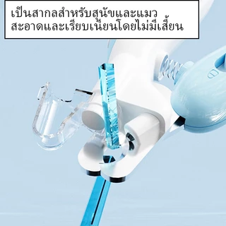 กรรไกรตัดเล็บสัตว์เลี้ยง พร้อมไฟ LED ปลอกสีใสป้องกันเศษเล็บกระเด็น รูปปลาวาฬ สว่างพิเศษ