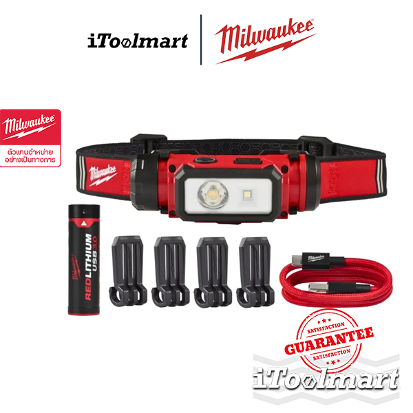 MILWAUKEE ไฟฉายแอลอีดี คาดหน้าผาก L4HL2-301 ใช้แบตลิเธียม