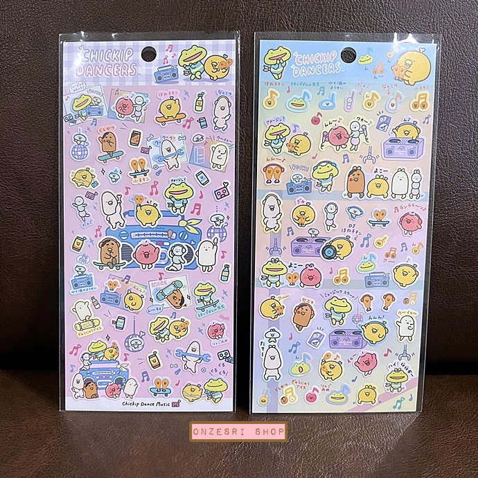สติกเกอร์ ลาย Chickip Dancers - Chickip Dance Music Sticker ขนาด 19.5 x 9 ซม. มี 2 แบบให้เลือก