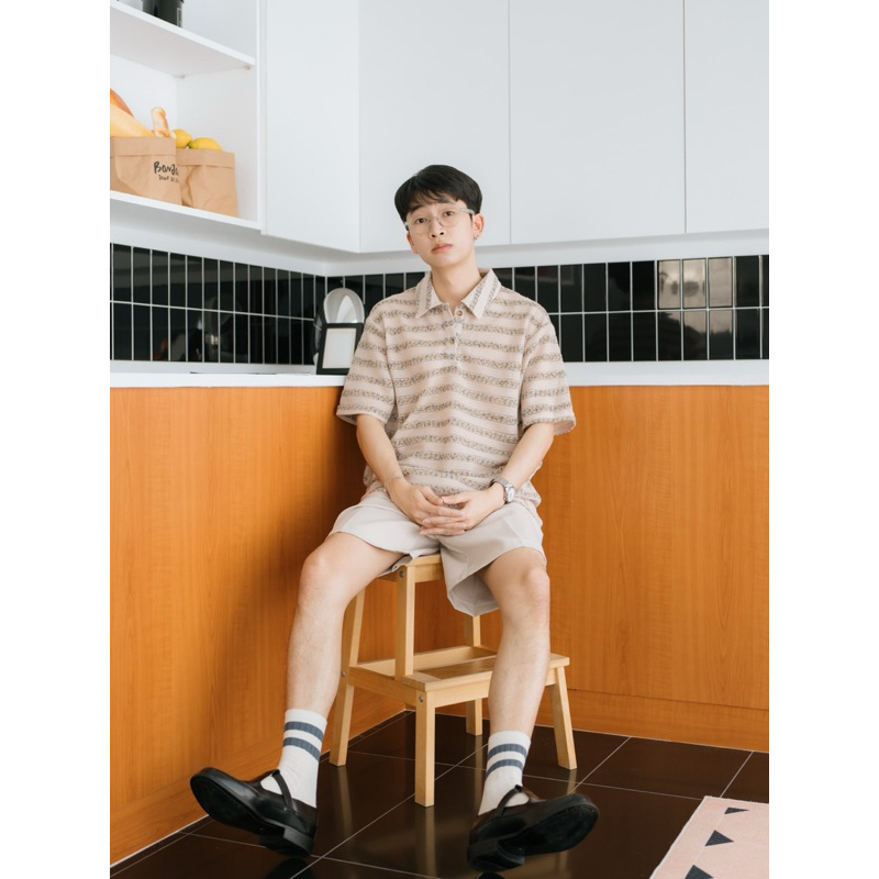 NOISE POLO เสื้อโปโลแขนสั้นทรงโอเวอร์ไซส์