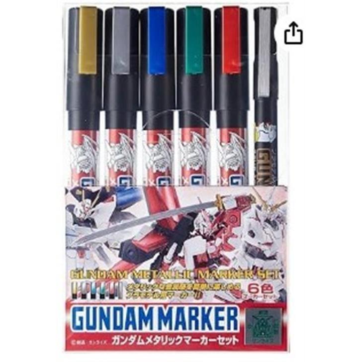 (A) โดยตรงจากญี่ปุ่น GSI Creos GSI Creos Gundam Marker Gundam Metallic Marker ชุดชุดภาพวาด Marker GMS121