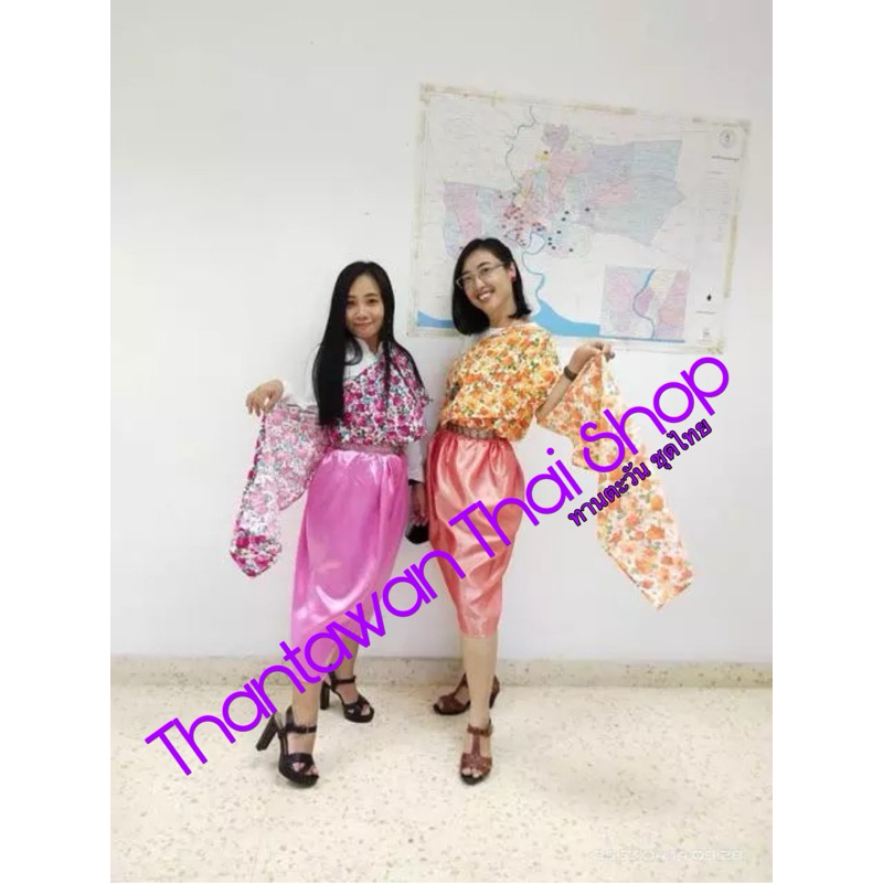 สไบสำเร็จรูป 🌻 (เกาะอกยางยืด) ลายดอก อก 35-42 ใส่ได้