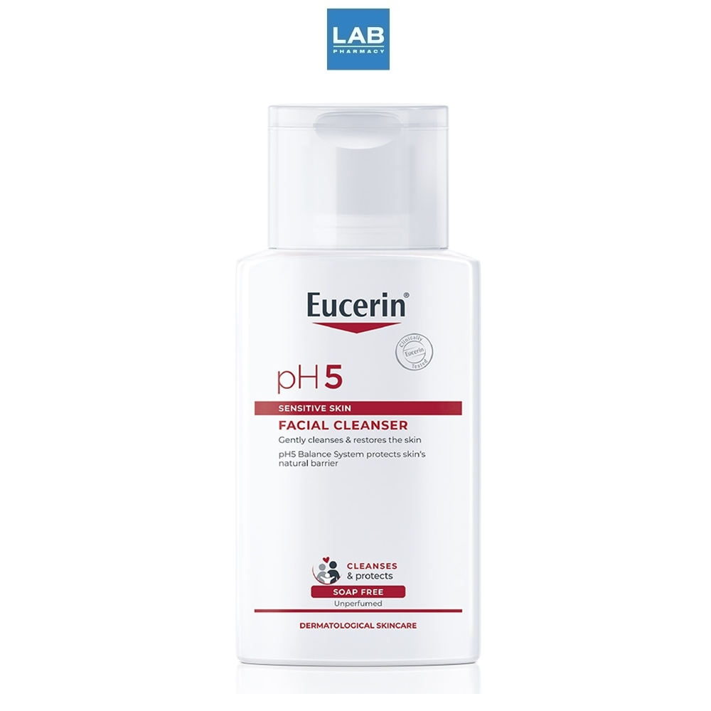 Eucerin pH5 Sensitive Facial Cleanser 100 ml. - ผลิตภัฑณ์ทำความสะอาดผิวหน้า สำหรับผิวบอบบางแพ้ง่าย