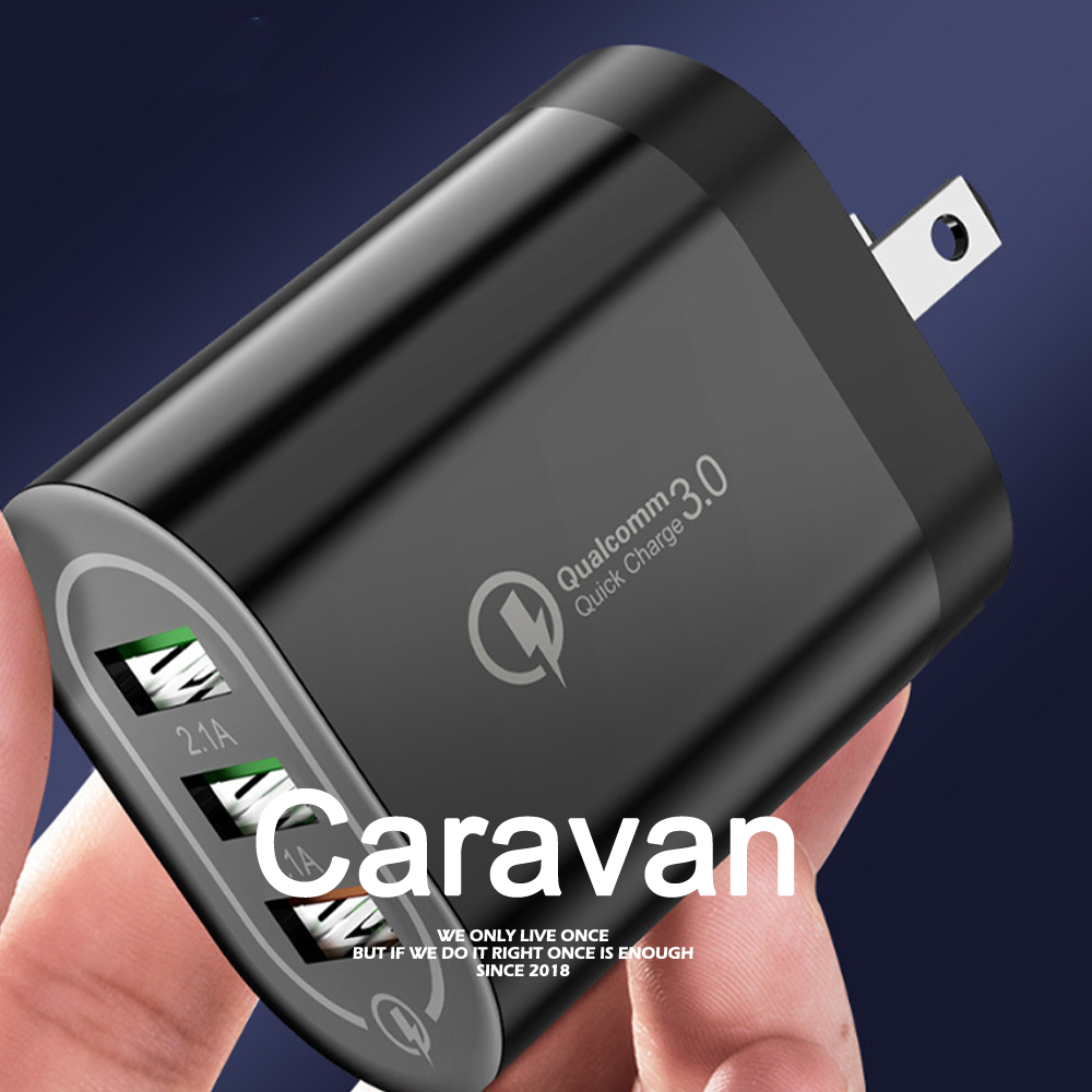 7# Caravan Crew Charging Adapter หัวชาร์จไฟบ้าน 3-Ports อแดปเตอร์ชาร์จไฟ