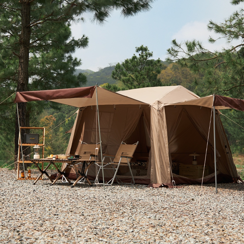 MOBI GARDEN กลางแจ้ง Camping One-touch เต็นท์ Holiday esidence 5.9 แผ่น Blow-proof Windproof Windproof แกะน้ำหนักเบา