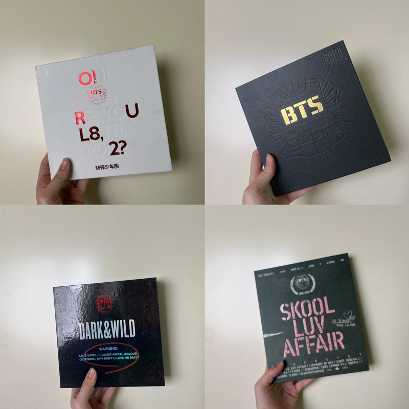 [ส่งต่อ] อัลบั้ม BTS SKOOL LUV AFFAIR, 2 COOL 4 SKOOL, DARK&WILD, Oh Are You Late Too? ⚠️