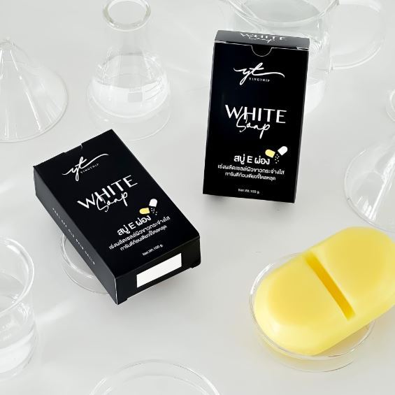 แพ็คเกจใหม่ (พร้อมส่ง) Eผ่อง สบู่อีผ่อง สบู่เปิดผิว ระเบิดขี้ไคล ครีมอีผ่อง( สบู่ E ผ่อง White Soap )