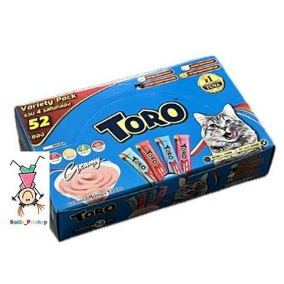 TORO ขนมแมวเลีย รวม 4 รส ทั้งหมด 52 ซอง(กล่อง)