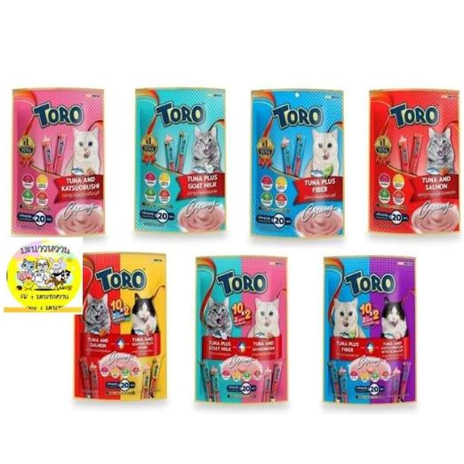 Toro Toro (โทโร่ โทโร่) ขนมแมวเลีย แพ็คสุดคุ้ม (15g.x20ซอง)