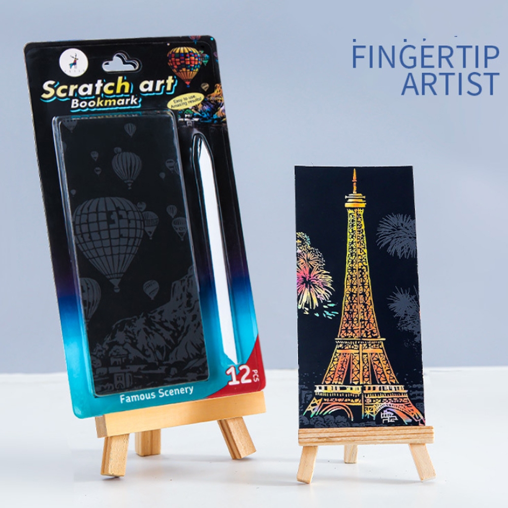 Scratch Art Bookmark ที่คั่นหนังสือภาพวิวขูดได้