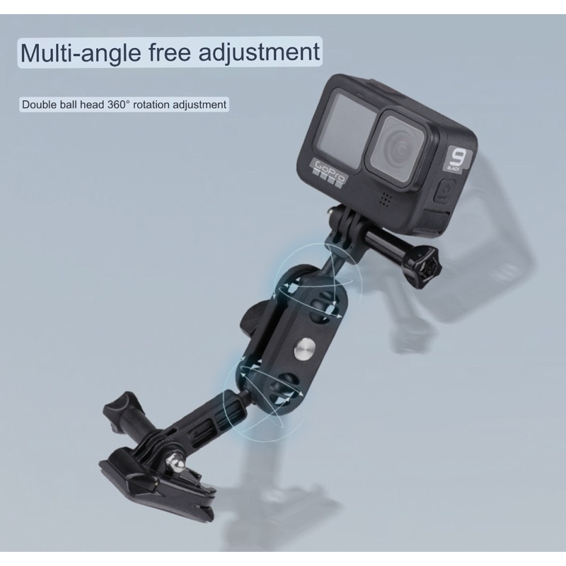 ขาติดหมวก รุ่นขาหัวบอล สำหรับ โกโปร กล้องแอคชั่น Motorcycle helmet mount with ball head arm for GOPRO , Action Camera
